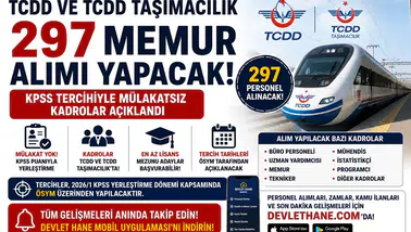 TCDD ve TCDD Taşımacılık 297 Memur Alımı Yapacak! KPSS Tercihiyle Mülakatsız Kadrolar Açıklandı