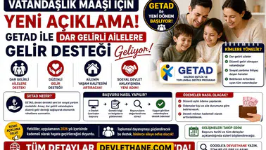 Vatandaşlık Maaşı İçin Yeni Açıklama: GETAD ile Dar Gelirli Ailelere Gelir Desteği Geliyor