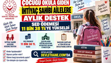 Çocuğu Okula Giden İhtiyaç Sahibi Ailelere Aylık Destek: SED Ödemesi 11 Bin 38 TL'ye Yükseldi