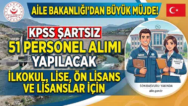 Aile Bakanlığı KPSS Şartsız 51 Personel Alacak: İlkokul, Lise, Ön Lisans ve Lisans Kadroları Açıklandı