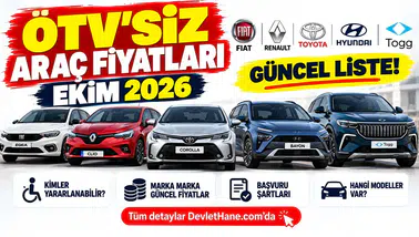 ÖTV'siz Araç Fiyatları Ekim 2026! Fiat, Renault, Toyota, Hyundai ve Togg Güncel Liste