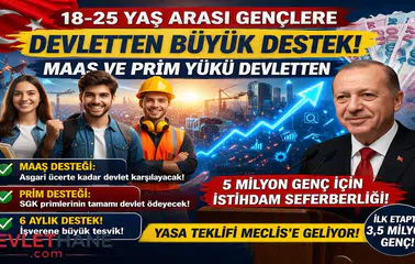 18-25 Yaş Arası Gençlere Büyük Destek: Maaş ve Prim Yükünü Devlet Üstlenecek