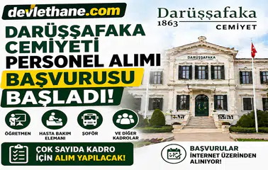 Darüşşafaka Cemiyeti Personel Alımı Başladı! Öğretmen, Şoför ve Çok Sayıda Kadro Açıldı
