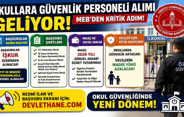 Okullara Güvenlik Görevlisi Alımı Geliyor! MEB’den Kritik Adım: Şartlar ve Maaşlar Netleşti