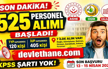 İŞKUR Üzerinden 525 Kişilik Personel Alımı Başladı! ASHB, OGM ve Valilikler İçin Başvurular Sürüyor