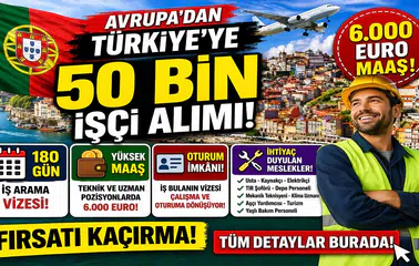 Portekiz’den Türkiye’ye 50 Bin İşçi Fırsatı! 6 Bin Euro Maaş Detayı Gündem Oldu