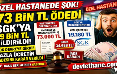 Özel Hastanede Şok Fiyat Farkı! 73 Bin TL Ödedi, Fazla Ücretin İadesine Karar Verildi