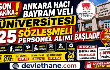 Ankara Hacı Bayram Veli Üniversitesi 25 Personel Alımı Başladı! Başvurular e-Devlet’te Açıldı