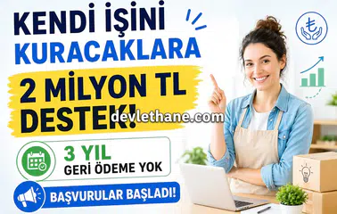 Kendi İşini Kuracaklara 2 Milyon TL Destek! 3 Yıl Geri Ödeme Yok, Başvurular Başladı