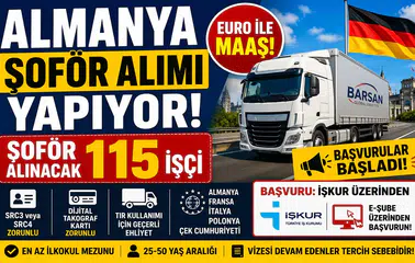 Almanya’ya Euro Maaşlı Şoför Alımı Başladı! İŞKUR Üzerinden Başvurular Alınıyor