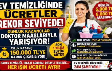 Ev Temizliği Ücretleri Rekor Kırdı! Günlük Kazançlar 6 Bin TL'ye Dayandı, Aylık Gelirler 150 Bin TL'yi Aşabiliyor