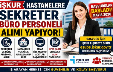 İŞKUR Üzerinden Hastanelere Sekreter ve Büro Personeli Alımı Başladı! KPSS Şartı Yok
