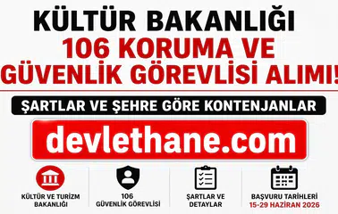 Kültür ve Turizm Bakanlığı 106 Güvenlik Görevlisi Alımı Yapacak! KPSS 60 Puanla Başvuru İmkanı, Mülakat Şartı Yok