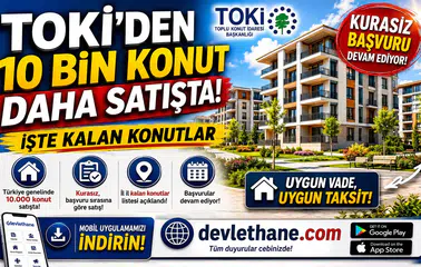 TOKİ’den 10 Bin Konut Daha Satışta! Kurasız Başvuru Devam Ediyor, İşte Kalan Konutlar