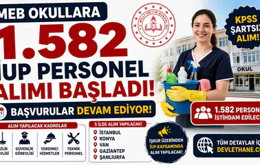 MEB Okullara 1.582 İUP Personel Alımı Başladı! 5 İlde Başvurular Devam Ediyor
