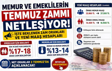 Memur ve Emeklilerin Temmuz Zammı Netleşiyor! İşte Beklenen Zam Oranları ve Yeni Maaş Hesapları