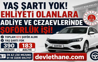 573 Şoför Alımı Yapacak! Yaş Şartı Aranmıyor, Ehliyeti Olanlar İçin Başvurular Başlıyor