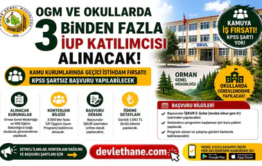 OGM ve Okullarda 3 Binden Fazla İUP Katılımcısı Alınacak! KPSS Şartsız Başvuru Ekranı ve Ödeme Detayları