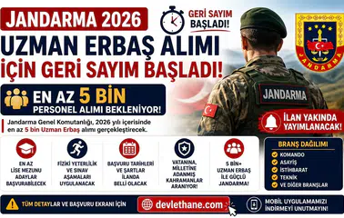 Jandarma 2026 Uzman Erbaş Alımı İçin Geri Sayım Başladı! En Az 5 Bin Personel Alımı Bekleniyor