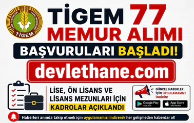 TİGEM 77 Memur Alımı Başvuruları Başladı! Lise, Ön Lisans ve Lisans Mezunları İçin Kadrolar Açıklandı