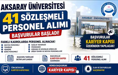 Aksaray Üniversitesi 41 Sözleşmeli Personel Alımı Yapacak! Başvurular Kariyer Kapısı’ndan