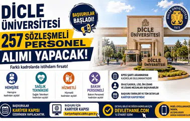 Dicle Üniversitesi 257 Sözleşmeli Personel Alımı Yapacak! Hemşire, Sağlık Teknikeri, Hizmetli ve Bakım Personeli Kadroları Açıldı