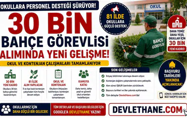 Okullara 30 Bin Bahçe Görevlisi Alımında Yeni Gelişme: Okul ve Kontenjan Çalışmaları Tamamlanıyor