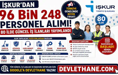 İŞKUR’dan 96 Bin 248 Personel Alımı: 80 İlde Güncel İş İlanları Yayımlandı