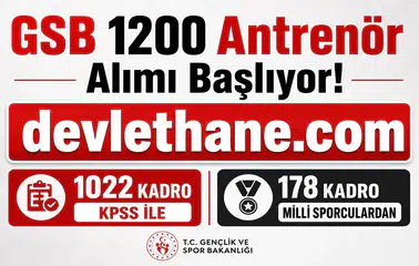 GSB 1200 Antrenör Alımı Başlıyor! 1022 Kadro KPSS ile, 178 Kadro Milli Sporculardan Alınacak