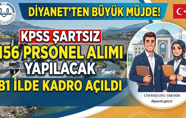 Diyanet 156 Personel Alımı Yapacak: KPSS Şartı Yok, 81 İlde Kadro Açıldı