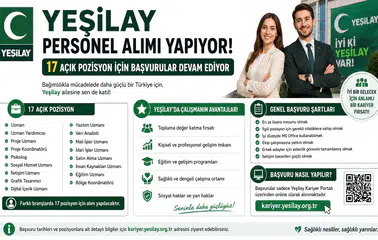 Yeşilay Personel Alımı Yapıyor: 17 Açık Pozisyon İçin Başvurular Devam Ediyor