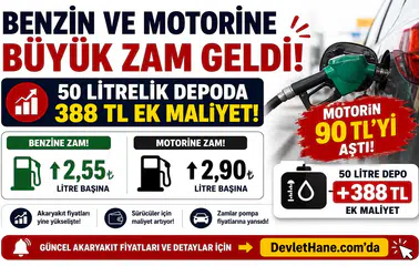 Benzin ve Motorine Büyük Zam Geldi! 50 Litrelik Depoda 388 TL Ek Maliyet, Motorin 90 TL’yi Aştı