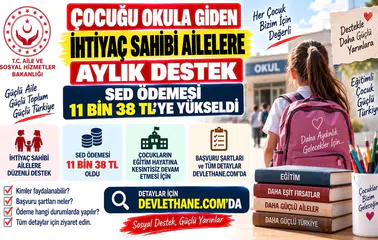 Çocuğu Okula Giden İhtiyaç Sahibi Ailelere Aylık Destek: SED Ödemesi 11 Bin 38 TL'ye Yükseldi