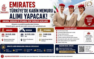 Emirates Türkiye’de Kabin Memuru Alımı Yapacak: Ankara, Bodrum ve İstanbul İçin Tarihler Açıklandı
