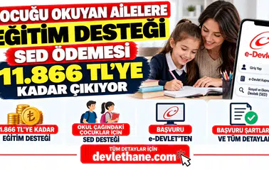 Çocuğu Okuyan Ailelere Eğitim Desteği: SED Ödemesi 11.866 TL’ye Kadar Çıkıyor – Başvuru e-Devlet’ten