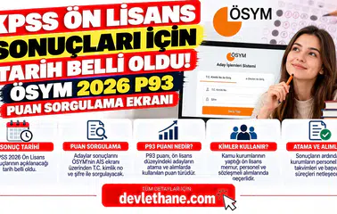 KPSS Ön Lisans Sonuçları İçin Tarih Belli Oldu! ÖSYM 2026 P93 Puan Sorgulama Ekranı