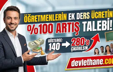 Öğretmenlerin ek ders ücretine yüzde 100 artış talebi: Gösterge 140’tan 280’e çıkarılsın n ek ders ücretine yüzde 100 artış talebi: Gösterge 140’tan 280’e çıkarılsın