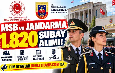 MSB ve Jandarma 1.820 Subay Alımı: Kontenjanlar, KPSS-ALES Şartları ve Son Tarihler