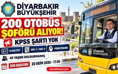 Diyarbakır Büyükşehir 200 otobüs şoförü alıyor: SRC, yaş şartı ve başvuru tarihleri