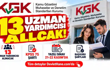 KGK 13 uzman yardımcısı alacak: KPSS 75 şartı, yazılı sınav 21-22 Kasım'da