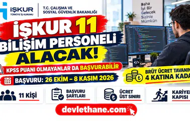 İŞKUR 11 sözleşmeli bilişim personeli alacak: Şartlar, maaş üst sınırı ve başvuru tarihleri