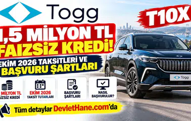 Togg T10X Alacaklara 1,5 Milyon TL Faizsiz Kredi! Ekim 2026 Taksitleri ve Başvuru Şartları