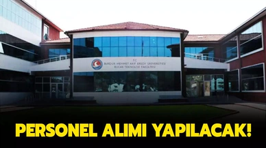 Burdur Mehmet Akif Ersoy Üniversitesi Personel Alımı Başvuruları 1 Aralık’ta Sona Eriyor