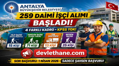 Antalya Büyükşehir Belediyesi 259 Daimi İşçi Alımı Başlattı! Başvurular İçin Süre Sınırlı