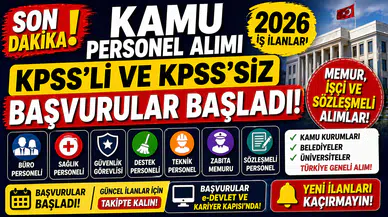 2026 Kamu Personel Alımı İlanları Açıklandı! KPSS’li ve KPSS’siz Başvurular Başladı