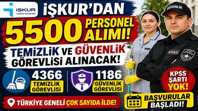 İŞKUR 5500 Temizlik ve Güvenlik Görevlisi Alımı Başladı! KPSS Şartı Yok, Başvurular Açık