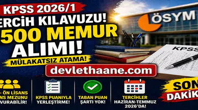 KPSS 2026/1 Tercih Kılavuzu ile 2500 Memur Alımı! Şartlar, Kadrolar ve Tarih
