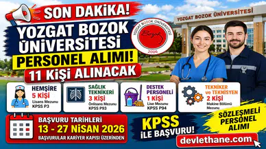 Yozgat Bozok Üniversitesi 11 Personel Alımı Yapacak! Başvurular Başladı