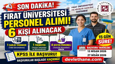 Fırat Üniversitesi Personel Alımı İlanı Yayımlandı! 6 Sözleşmeli Personel Alınacak