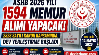 ASHB 2026 Yılı 1594 Memur Alımı Yapacak! 2828 Sayılı Kanun Kapsamında Dev Yerleştirme Başladı